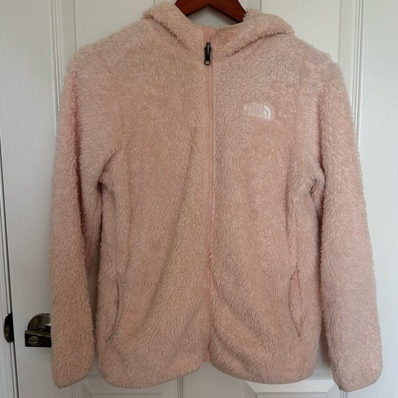 The North Face Other - Girls Pink Fleece Hoodie Jacket L (14/16) The North Face Soft Plush